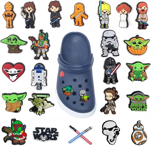 Venta única, 1 Uds., abalorios para zapatos Disney Baby Yoda, accesorios de PVC, decoración de zapatos DIY para niños, regalos de Navidad