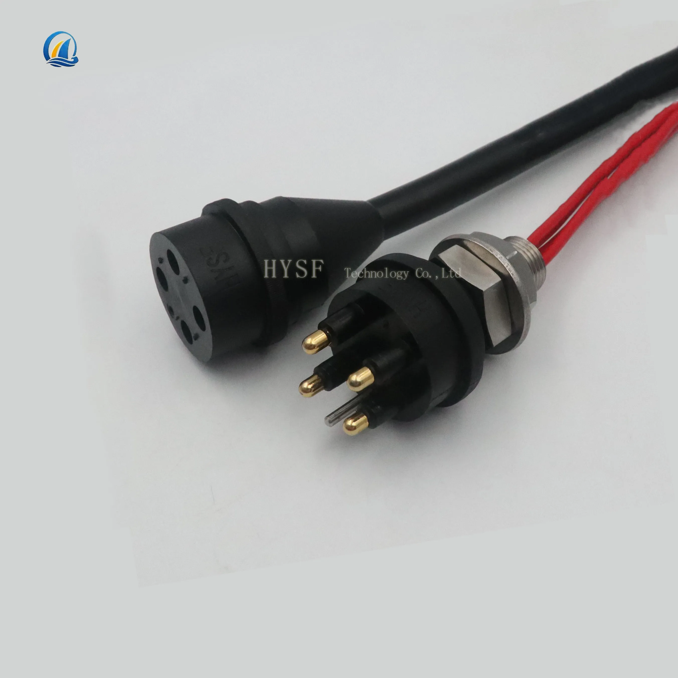 

High current 4-core 40A deep water connector marine ROV underwater bulkhead waterproof cable