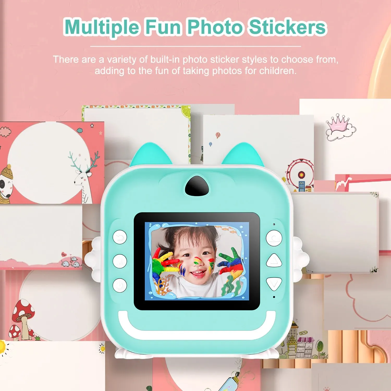 Children Print Camera Photo Instant Print Mini Digital Video Camera Print Thermal Paper Photography Game Educational Toys Gift