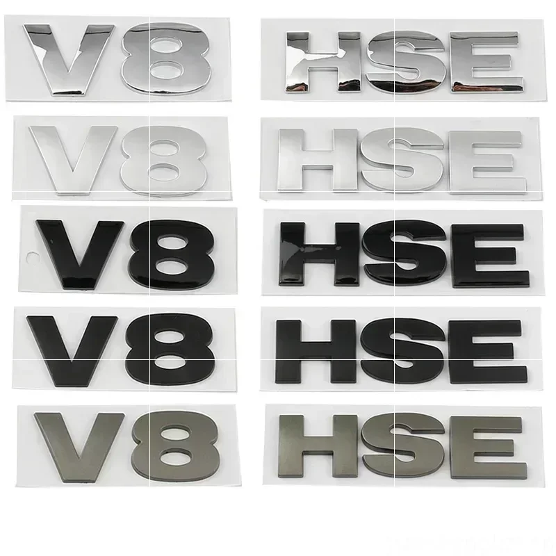 3D ABS HSE V8 Rear Trunk Fender Badge Emblem Decals Sticker For Land Range Rover Sport Vogue Discovery 4 Car Accessories