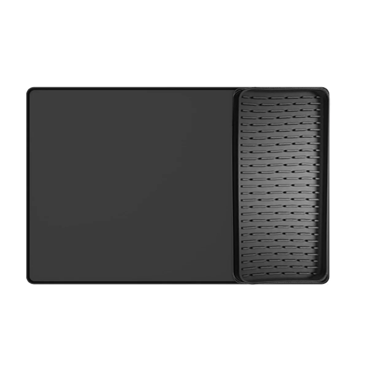

A78E-Коврик для кофеварки для столешниц 15,75x23,6 дюйма Коврик для кофейни со съемным ковриком для сушки посуды с приподнятыми краями A