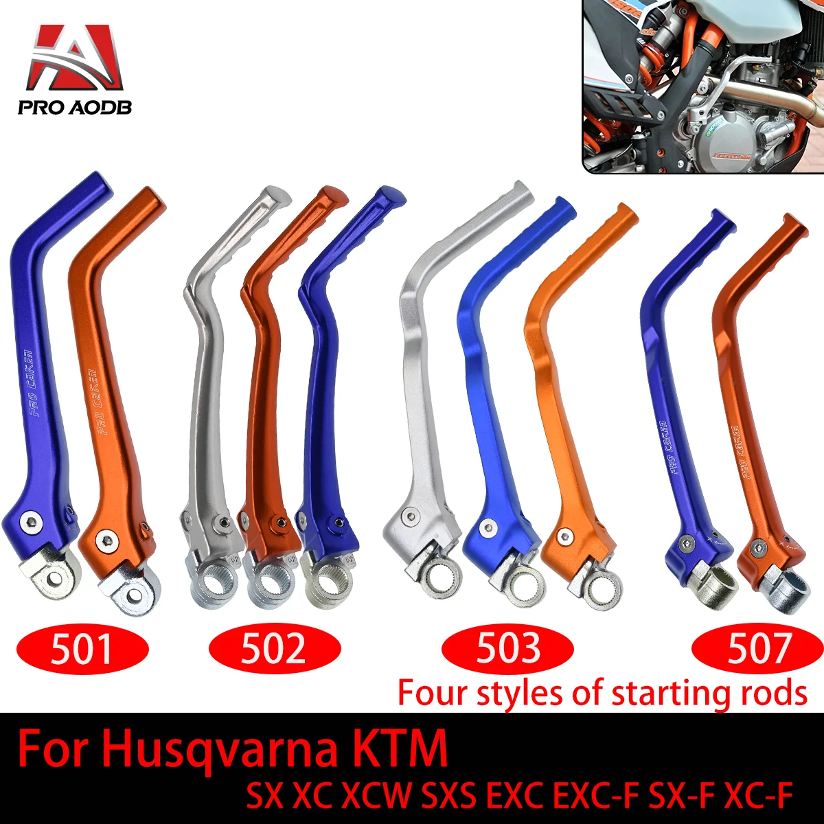 

Motorcycle Kick Start Starter Lever Pedal Four styles make one's own choice Universal most models Dirt Bike For Husqvarn KTM