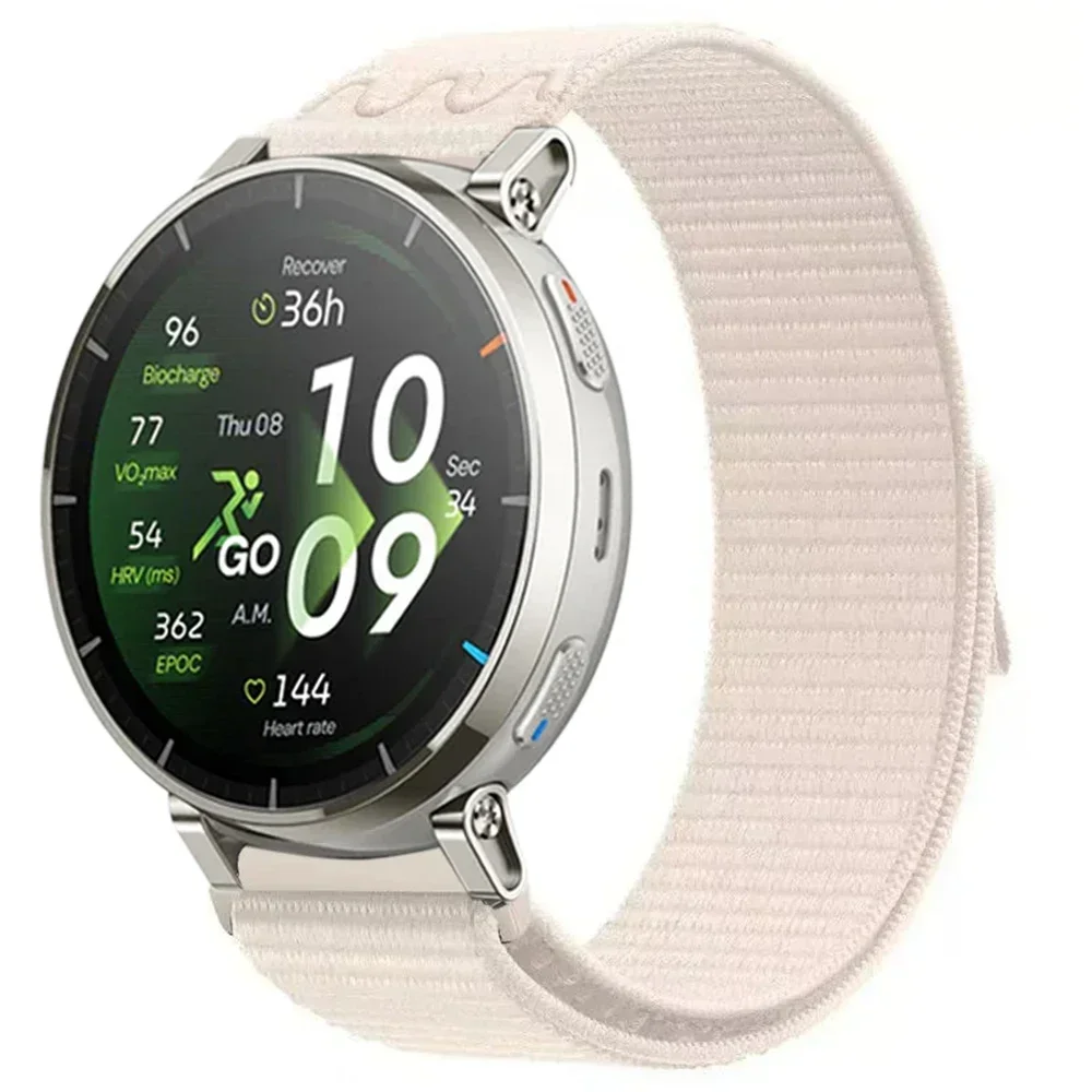 22mm 20mm Nylon Loop Strap For Amazfit Bip Max 6 5/Balance 3 2 1/Helio/Active Max Wristband Amazfit Active 3 2 2 Square Bracelet