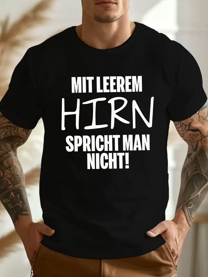 Comfortable German Style Pleated Men's T-Shirt