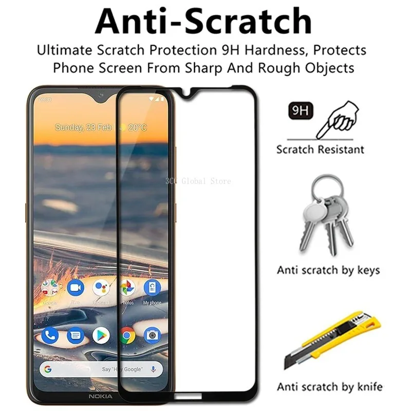 Full Cover Protective Glass For Nokia 5.4 3.4 5.3 8.3 2.3 1.3 Screen Protector For Nokia 3 3.1 3.2 5 5.1 X5 6 6.1 6.2 7 7.1 7.2