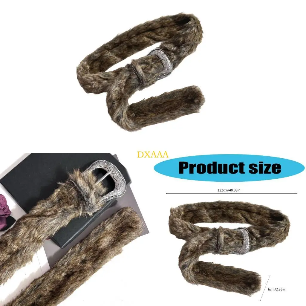 

DXAA модный плюшевый пояс с широким поясом для многослойной одежды женский зимний пояс