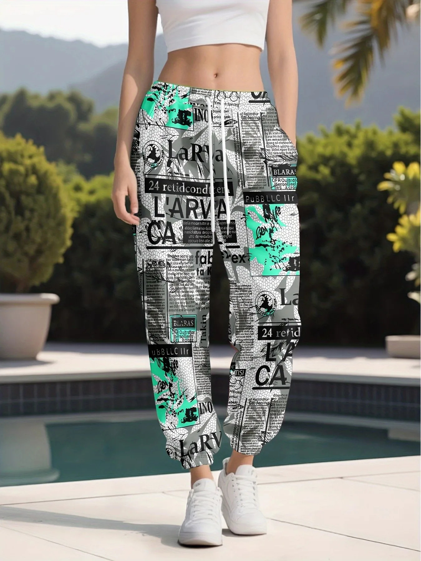 2026 autumn and winter new women's pants street fashion casual comfortable easy-matching 3D letter pattern printing