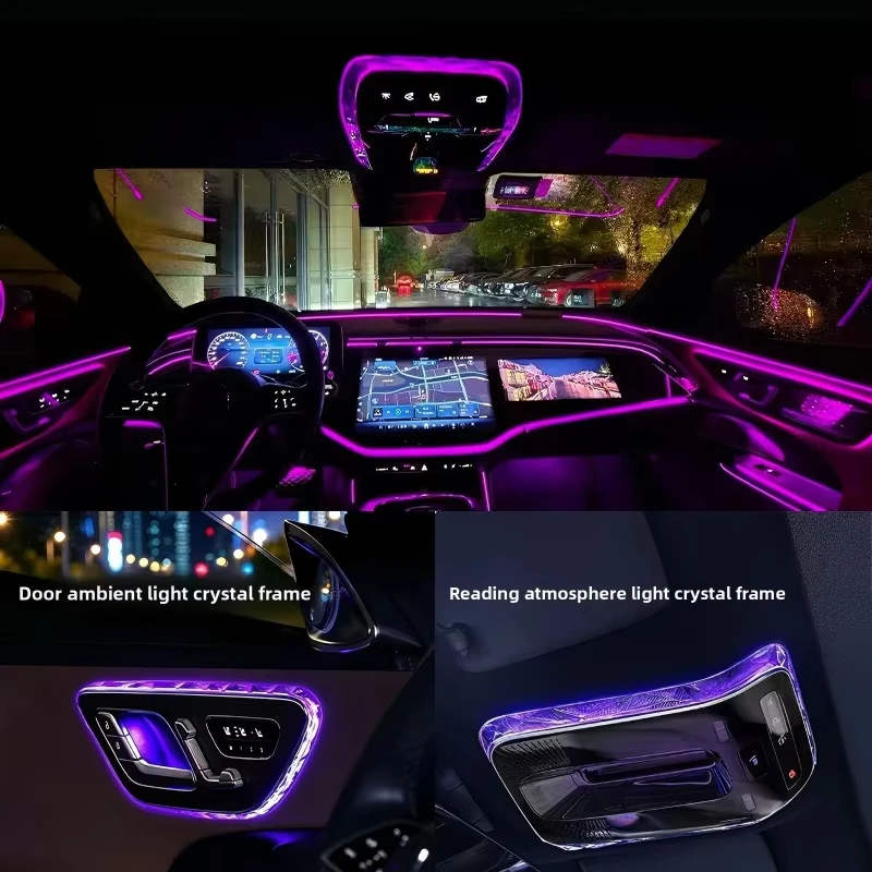 Ambientebeleuchtungs-Zierrahmen-Modifikation für Mercedes-Benz E-Klasse, C-Klasse, C260L, GLC300L, S-Klasse & EQE – Innenraumzubehör – Detail 2