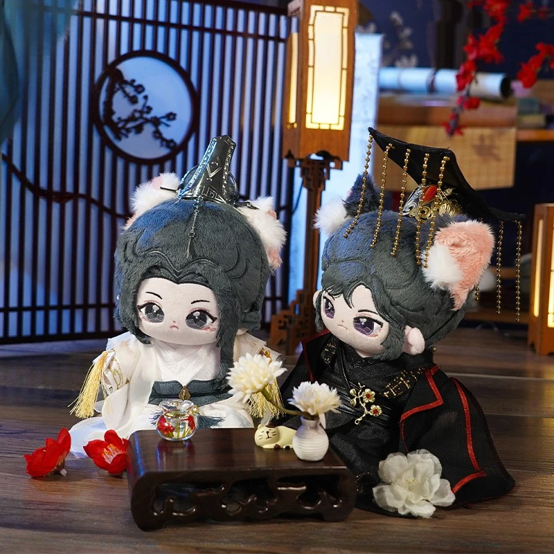 Soft Stuffed Sitting Cospaly Dress Up DollsG Anime Figure The Husky And His White Cat Plush Toys Shizun Chu Wanning Mo Ran Cute