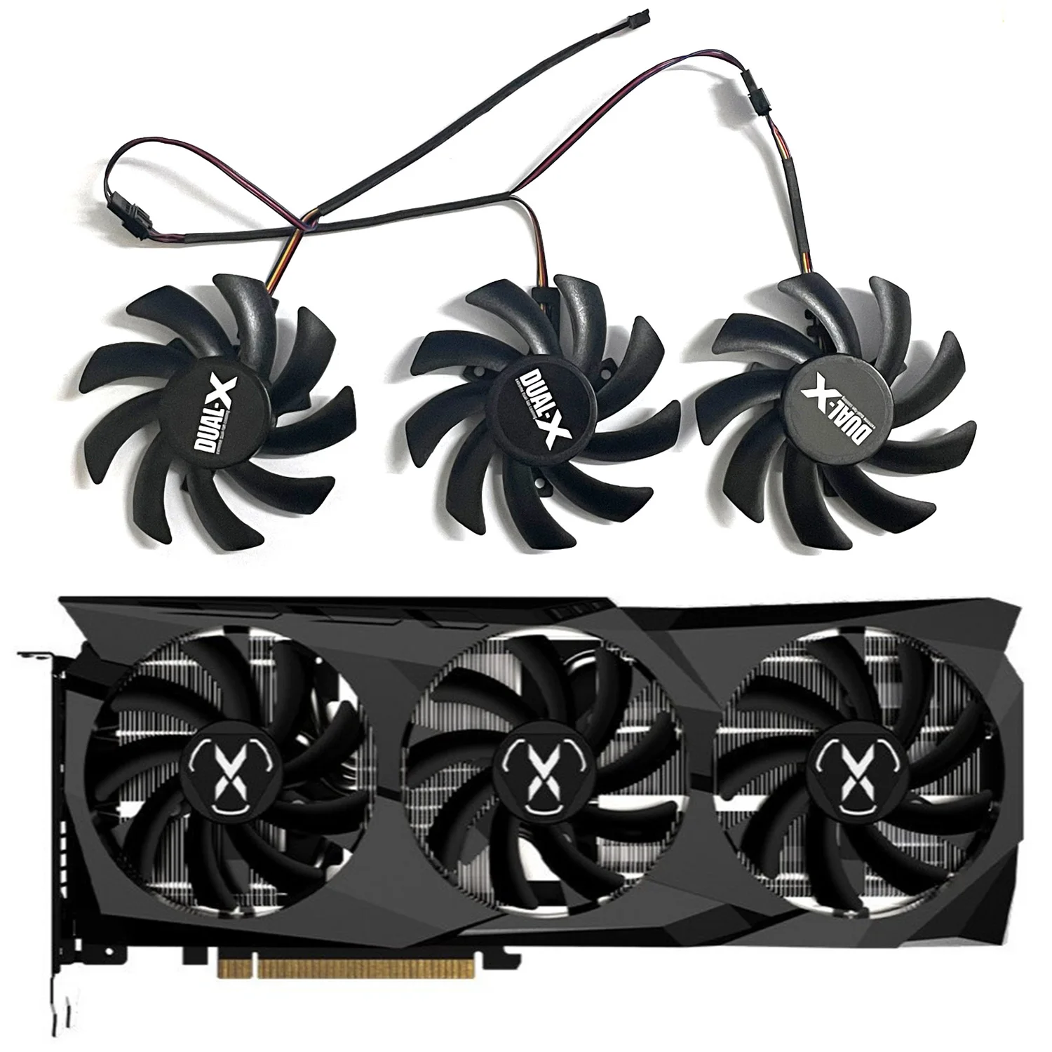 FDC10H12S9-C 85MM 4Pin 0.45A 4Pin Radeon RX 6700 XT GPU Fan For XFX Speedster SWFT 309 Radeon RX 6700 XT 12GO Graphics Fan