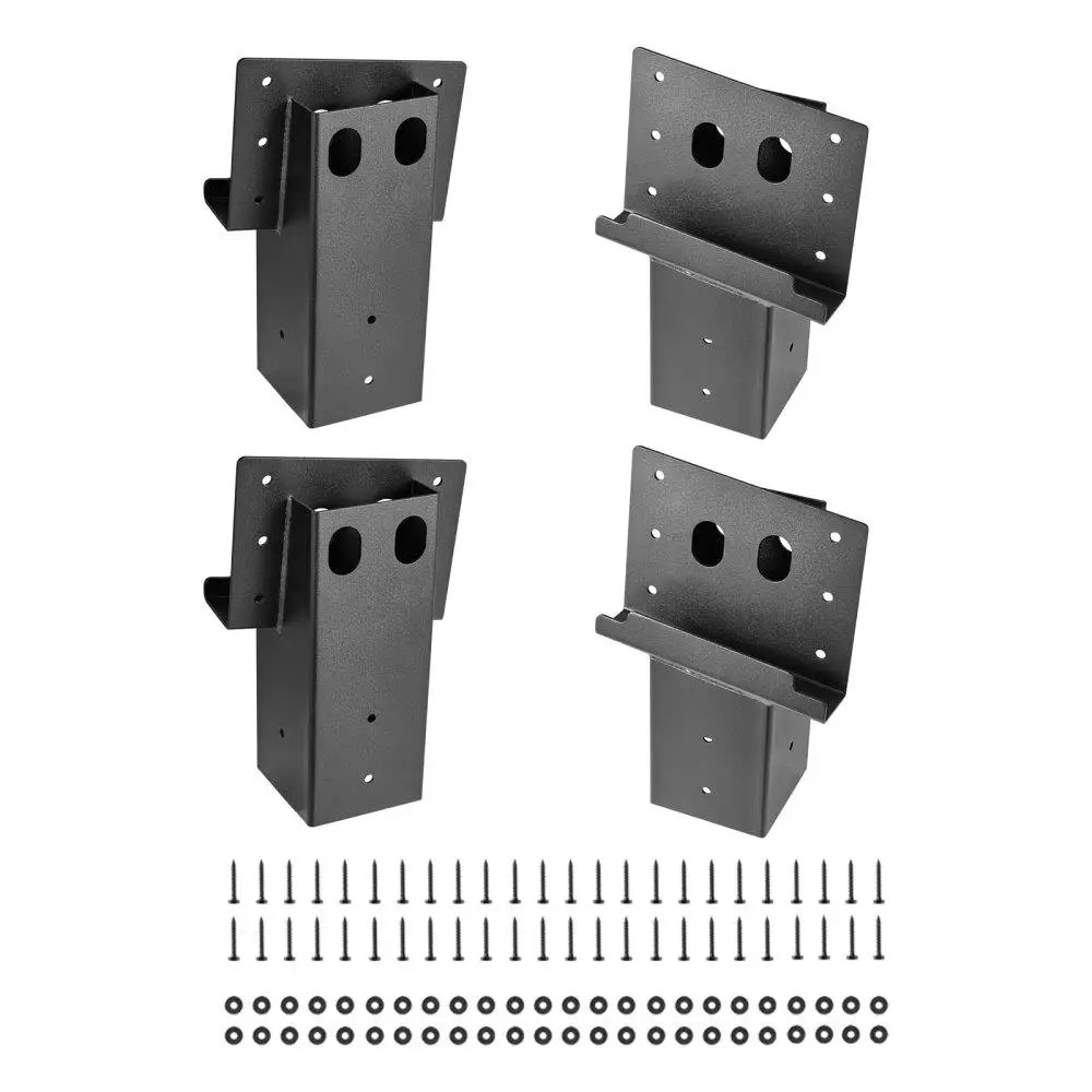 

Compound Angle Bracket Set for 35x35mm Lumber Heavy Duty Steel Construction 4 Pieces Adjustable Support Brackets