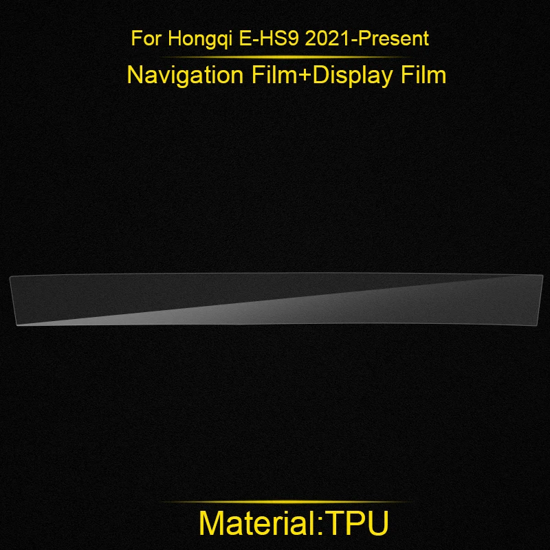 TPU Car Dashboard Display GPS Navigation Screen Protect Film For HONGQI E-HS9 2021-Present Climate Control Sticker AutoAccessory