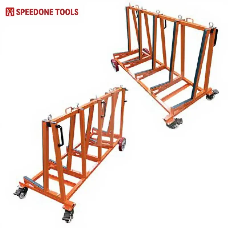 Promotional Durable Single Sided Iron A-Frame Four-Wheel Transport Cart OEM New Condition Core Bearing Components Various One