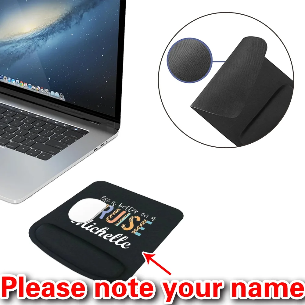 

Персонализированный нескользящий коврик для мыши с удобной подставкой для запястий клавиатуры, подходит для офиса и игр, нескользящая основа.