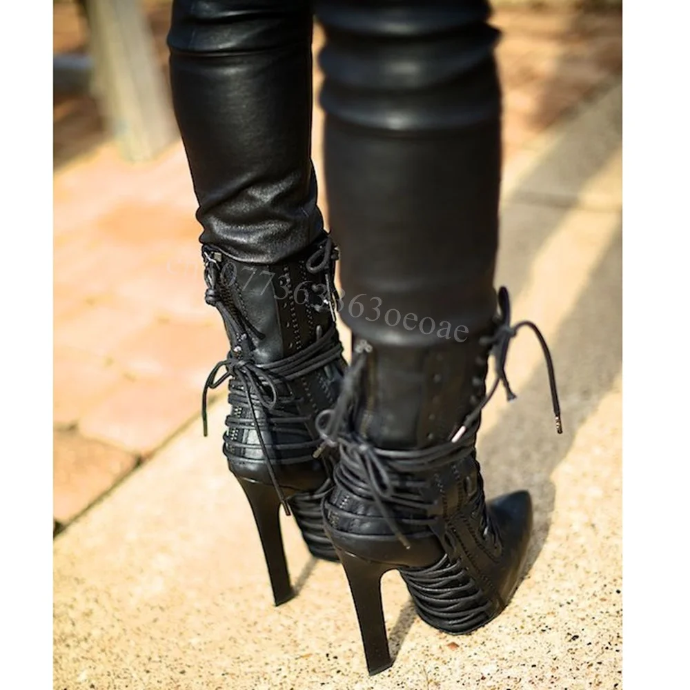 سستة ديكور منصة منتصف العجل الأحذية عبر تعادل أحذية للنساء رقيقة عالية الكعب أحذية عصرية 2025 Zapatos Para Mujere