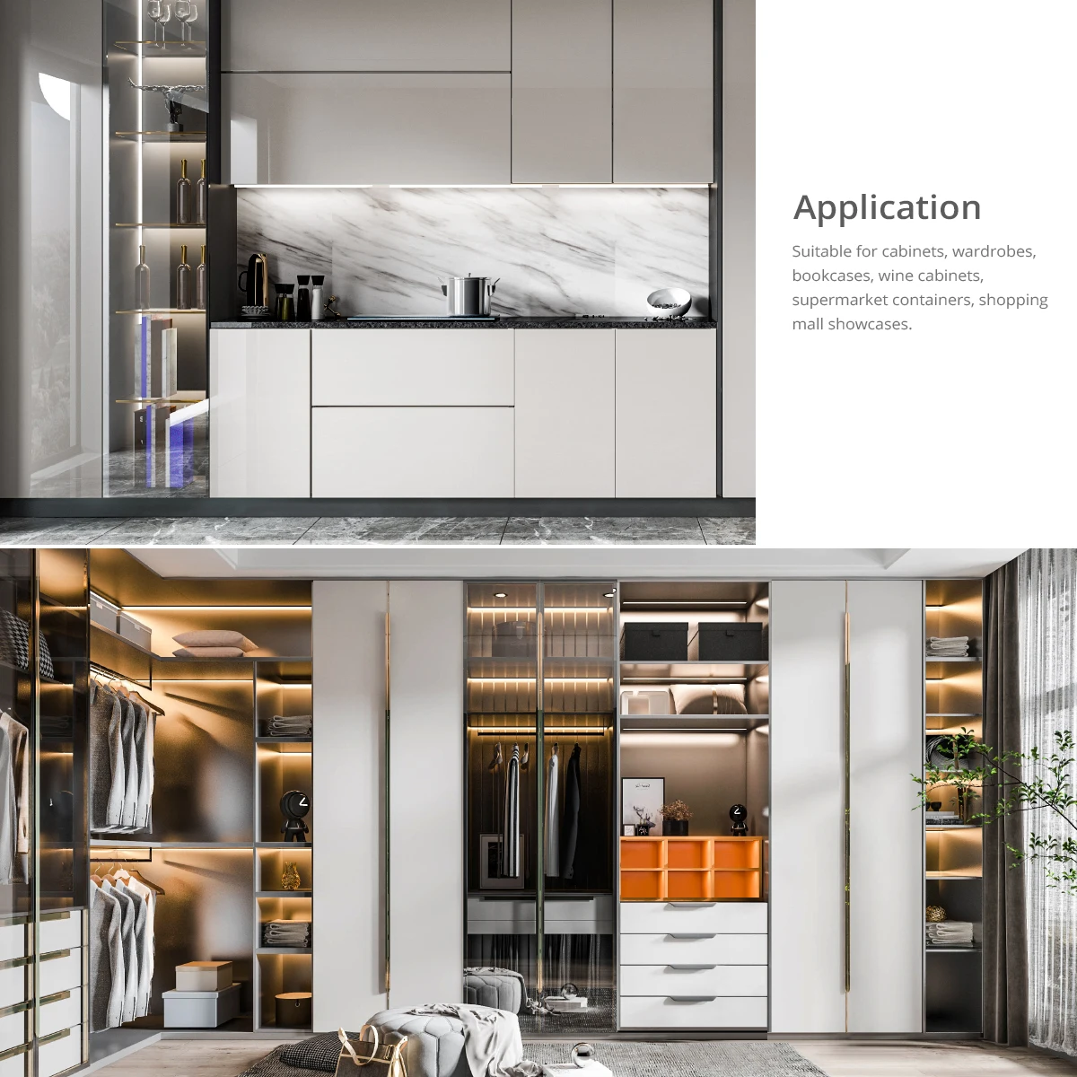 مصباح Tuya الذكي تحت الخزانة ، إضاءة المطبخ ، أضواء شريط wi-fi ، خزانة الملابس والخزانة ، العمل مع Alexa وgoogle المنزل ، 1-5 #5