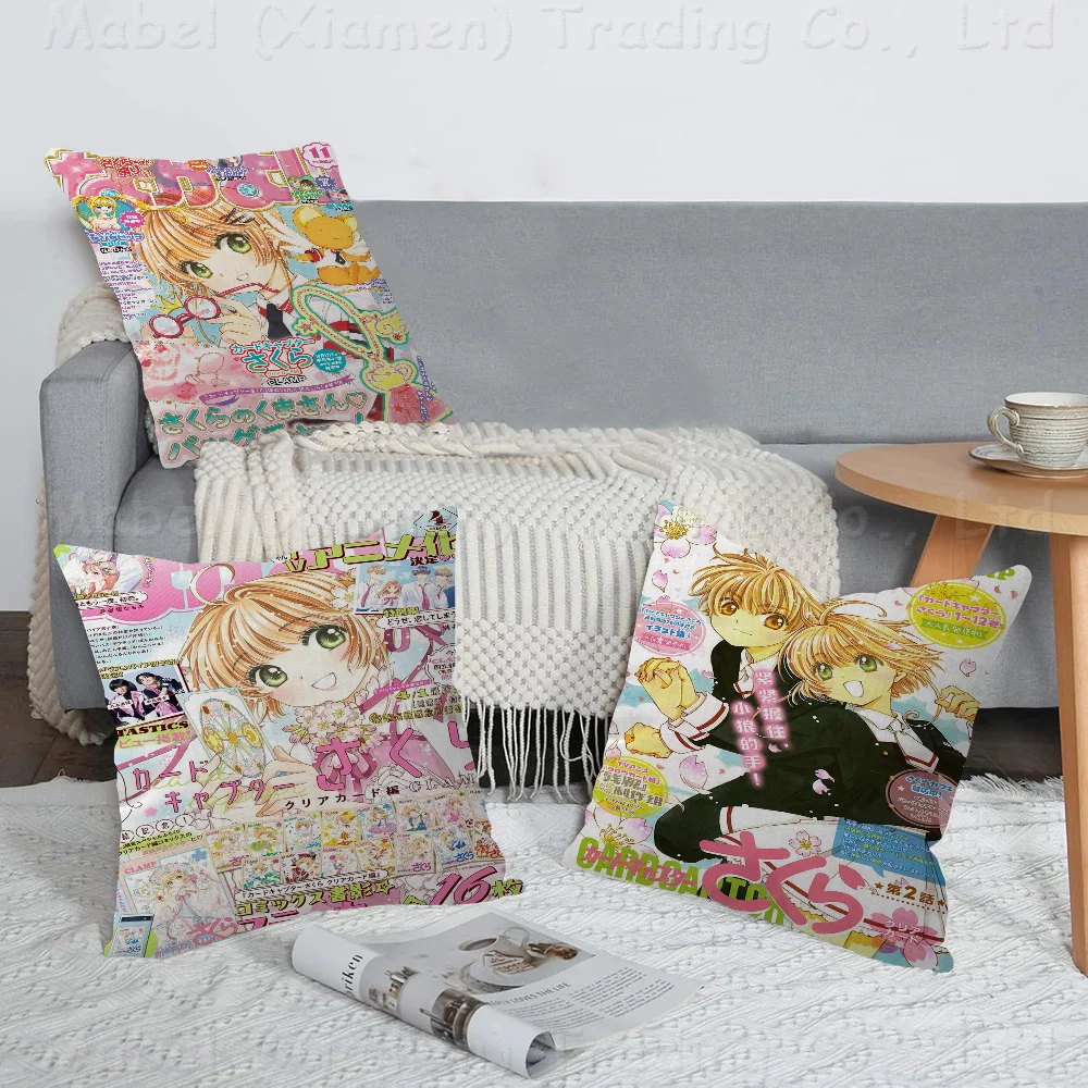 

Cardcaptor Sakura Decorative Room Aesthetics Pillow Case Home Decor Bedroom Sofa Bed Couch Pillow Cover 45x45