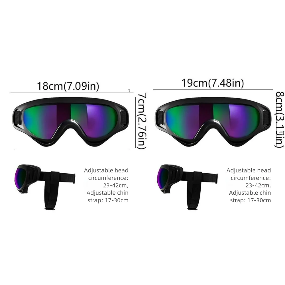 نظارات شمسية صيفية للكلاب بحزام قابل للتعديل وحماية من الأشعة فوق البنفسجية للحيوانات الأليفة، نظارات واقية مريحة وقابلة للتنفس #6