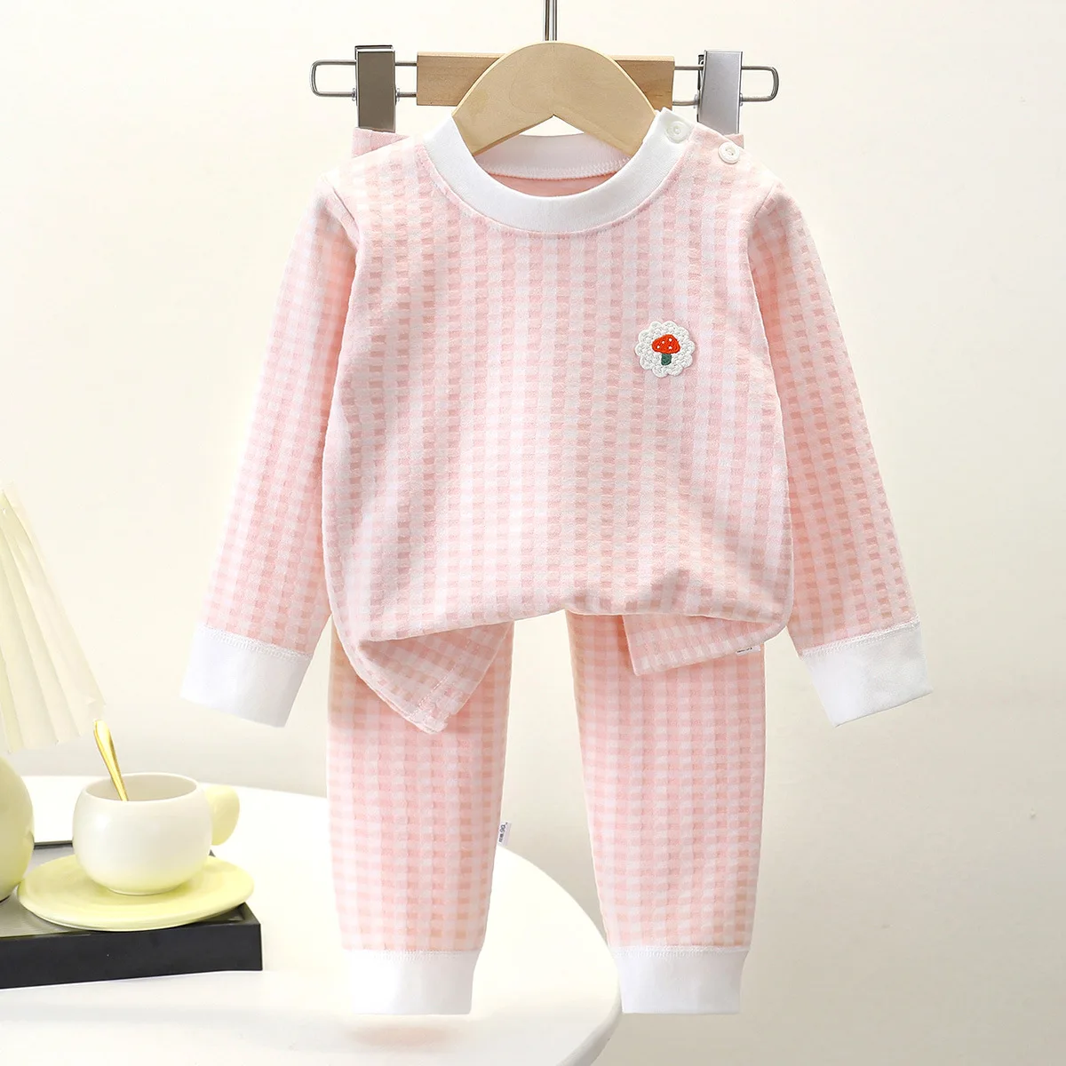 Kids Pajamas Long-sleeve Trousers Long-sleeve Top Pants Cotton Clothes Baby Pajamas Kid Spring Autumn Style Boy Girls Autumn Set