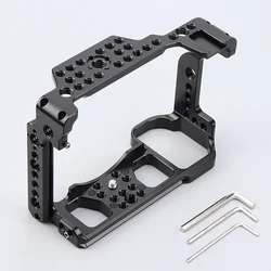 Camera Cage for Nikon Z5/Z6/Z7/Z6II/Z7II Cameras Aluminum Alloy Camera Rabbit Case with Cold Shoe Mount 1/4 3/8 and ARR1