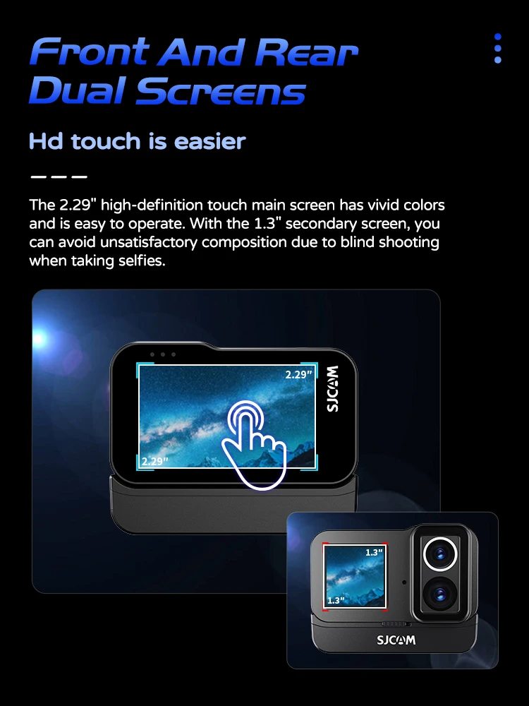 Caméra d'action SJ20 Caméra de sport étanche 4K 40MP