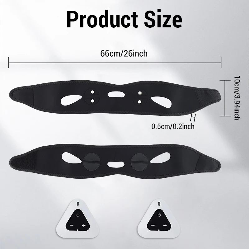 Masajeador Eléctrico Facial, Banda de Estiramiento Facial, Cuidado de la Piel, Moldeador de Línea V, Levantador de Mentón y Mejillas, Correa de Masaje Facial