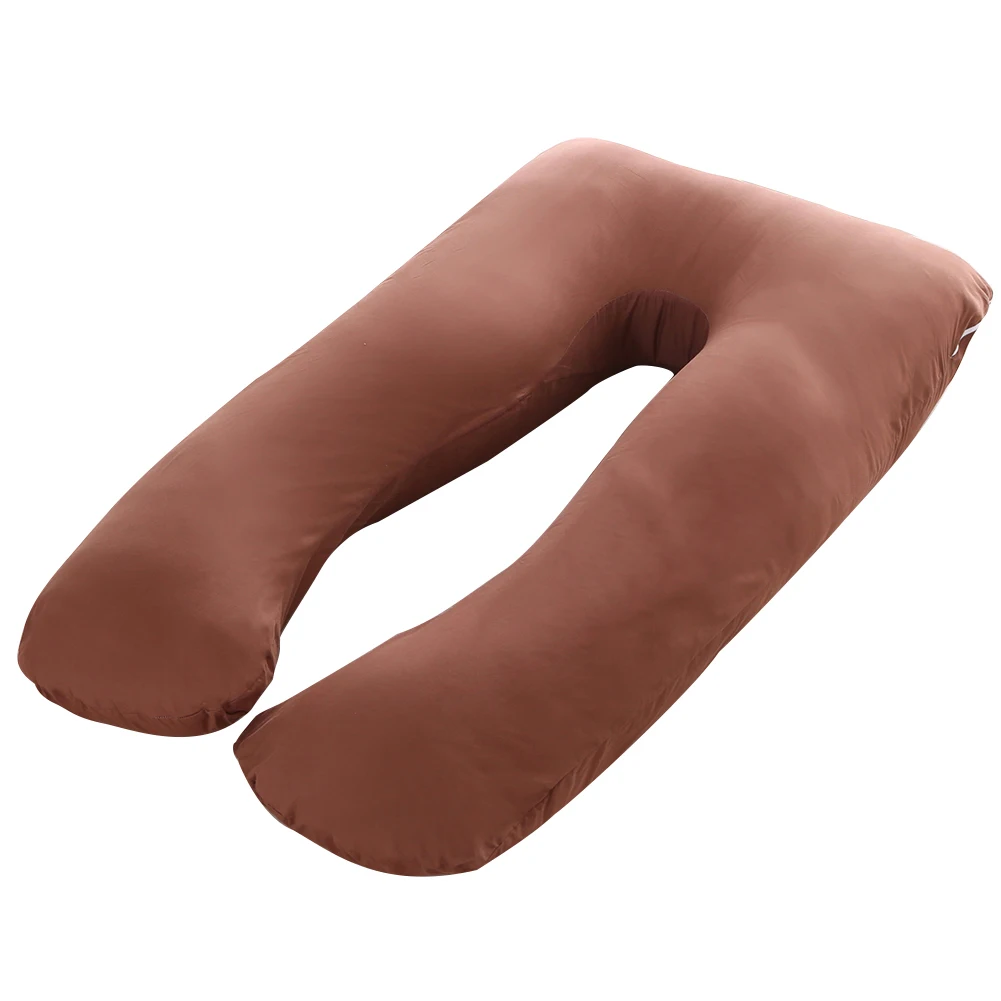 كيس وسادة الأمومة غطاء من القطن الخالص متعدد الوظائف على شكل حرف U للنساء الحوامل