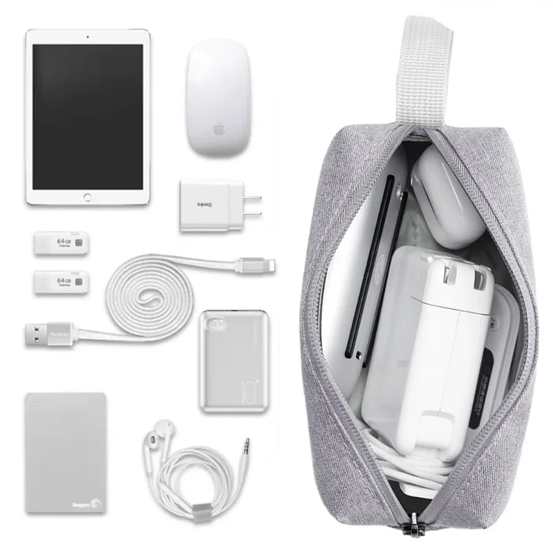 Portable Bag Large Capacity Storage Bags Wires Charger Digital USB Gadgets Power Bank Data Cables Organizer Travel Accessories