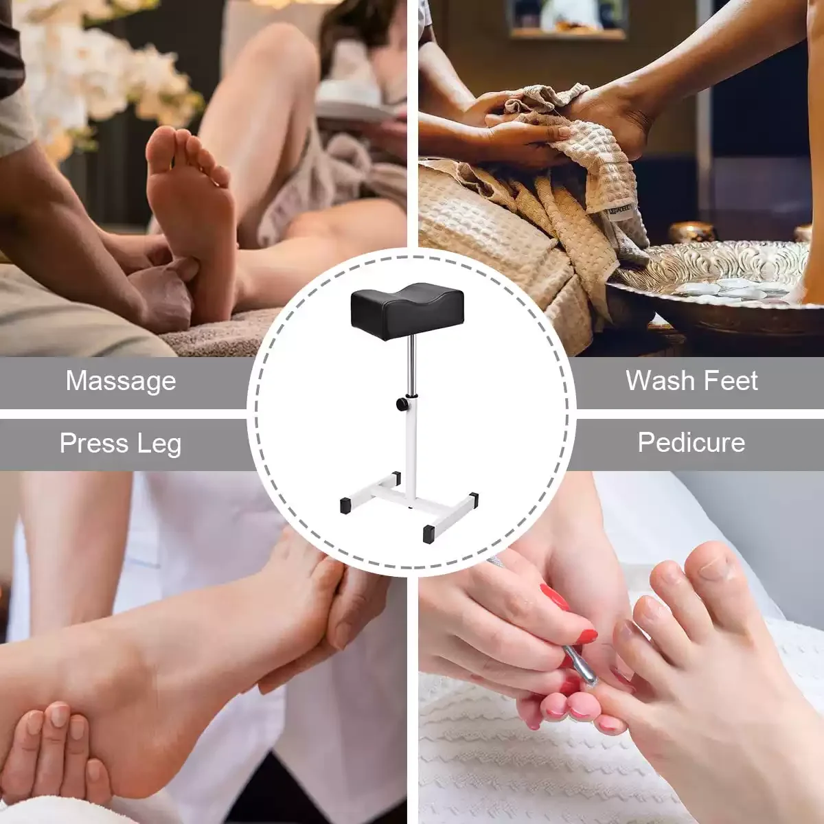 Salon Pedicure Foot Rest Holder, Lifting Foot Support Stand, Professional Footrest Bracket for Nail & Foot Care Store
