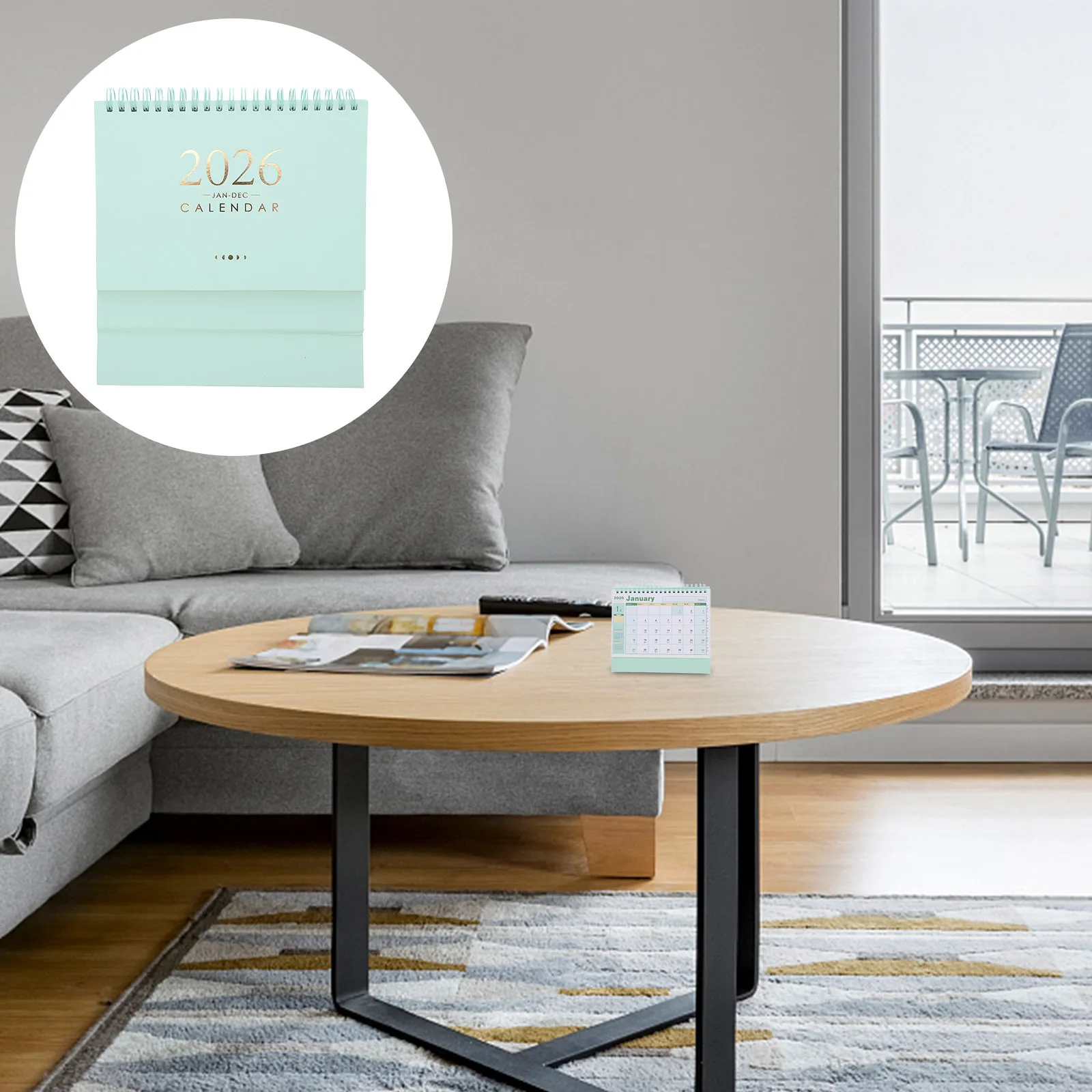 

2026 Standing Desk Calendar 12 Months Coil Binding Daily Planner for Home Office Use Thick Paper Writing Smooth