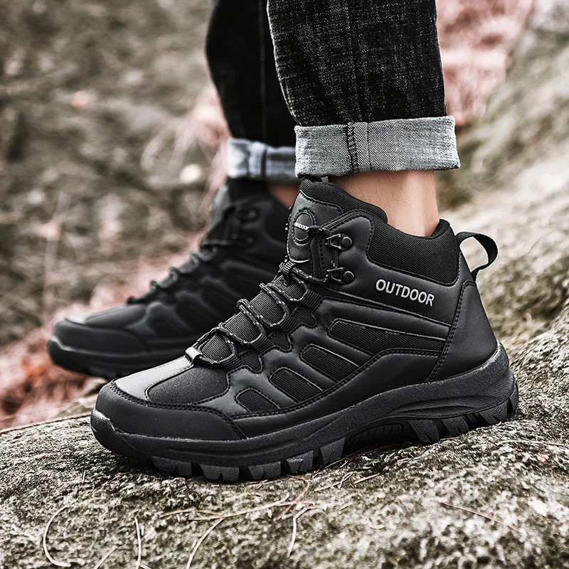 Jesienne i zimowe buty męskie Nylonowe skórzane odporne na zużycie Outdoor Hunting Hiking Desert Boot Army Fans Combat Training Shoes. — zdjęcie 6