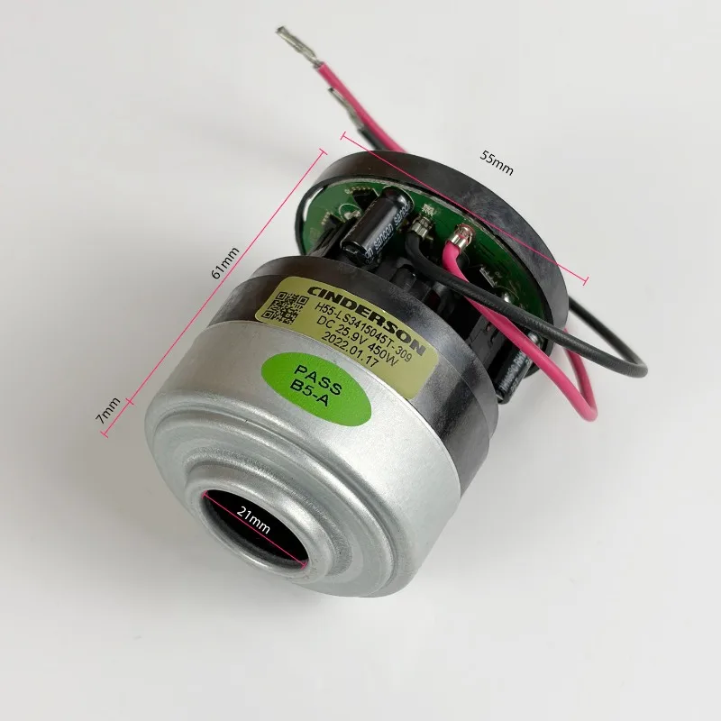 

Высокомощный бесщеточный вентилятор H55 DC 24 25.9V 28.8V 29.6V 450W для пылесосов, 55 мм, высокоскоростной