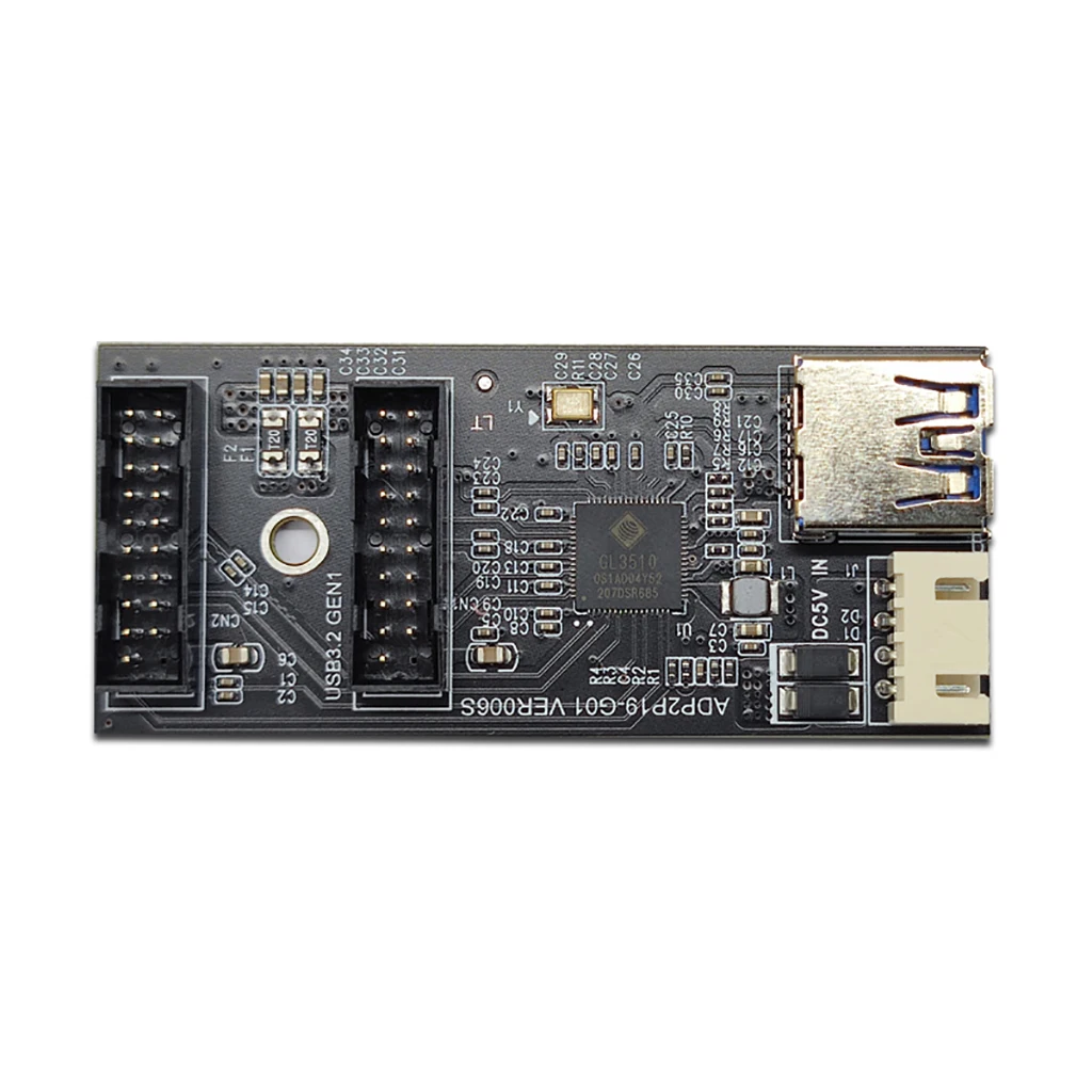 19pin do typu E + 19Pin płyta główna 1 do 2 Splitter USB 3.2 GEN 1 piasta konektor A-KEY 19Pin do podwójnej karty rozszerzeń 19P