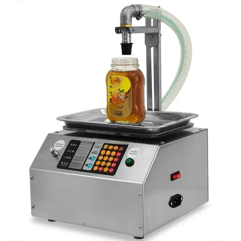 

UPK-L15 Weighing Filling Machine Honey sesame paste edible oil glue viscous juice milk perfume liquid automatic filling machine