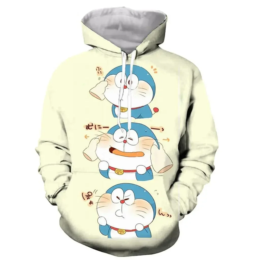 

New 3D 2024 Sweatshirt Doraemon 3D Printing Loose Hooded Sweatshirt Children's Sweatshirt Best Gift Hoodie Autumn Clothes