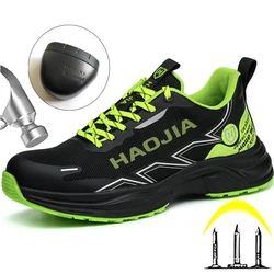 Fashion Sports Shoes Security Protection Boots Anti-smash Anti puncture Work shoes Men Non-slip Steel Toe Sneakers Safety Shoes