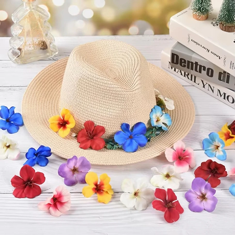 

30/50Pcs Multicolor Artificial Flowers DIY Gift Scrapbook Candy Box Festive Wreath Accessory Home Wedding Decor Fake Silk Cherry