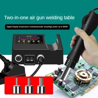 Rework Soldering Station 2 In1 Electric Soldering Iron Hot Air Welding Station For SMD PCB IC Repair EU Plug
