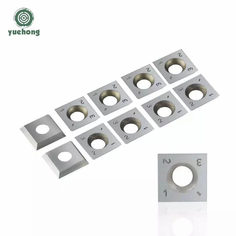 10PC 14×14×2.0mm-2cutting Edge Rectangle Carbide Insert Cutter Blade For Trimming Knives or Woodworking Spiral Cutter Head