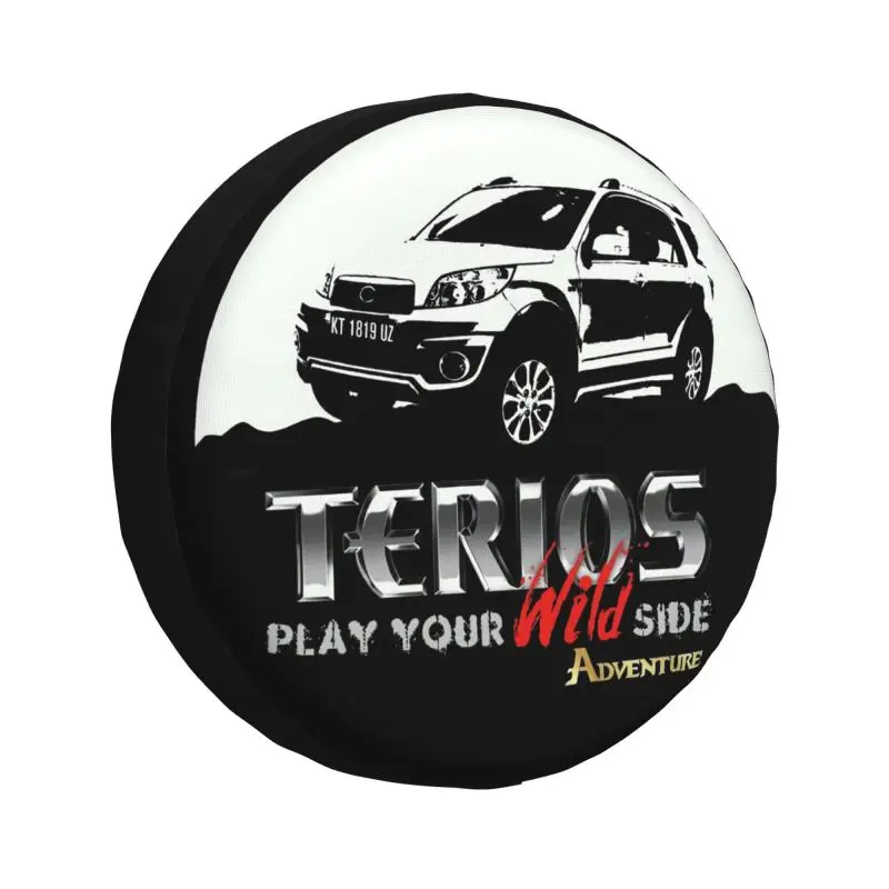 맞춤형 Terios 타이어 커버, 4WD 4x4 SUV 스페어 휠 보호대, 미쓰비시 파제로 14 인치 15 인치 16 인치 17 인치