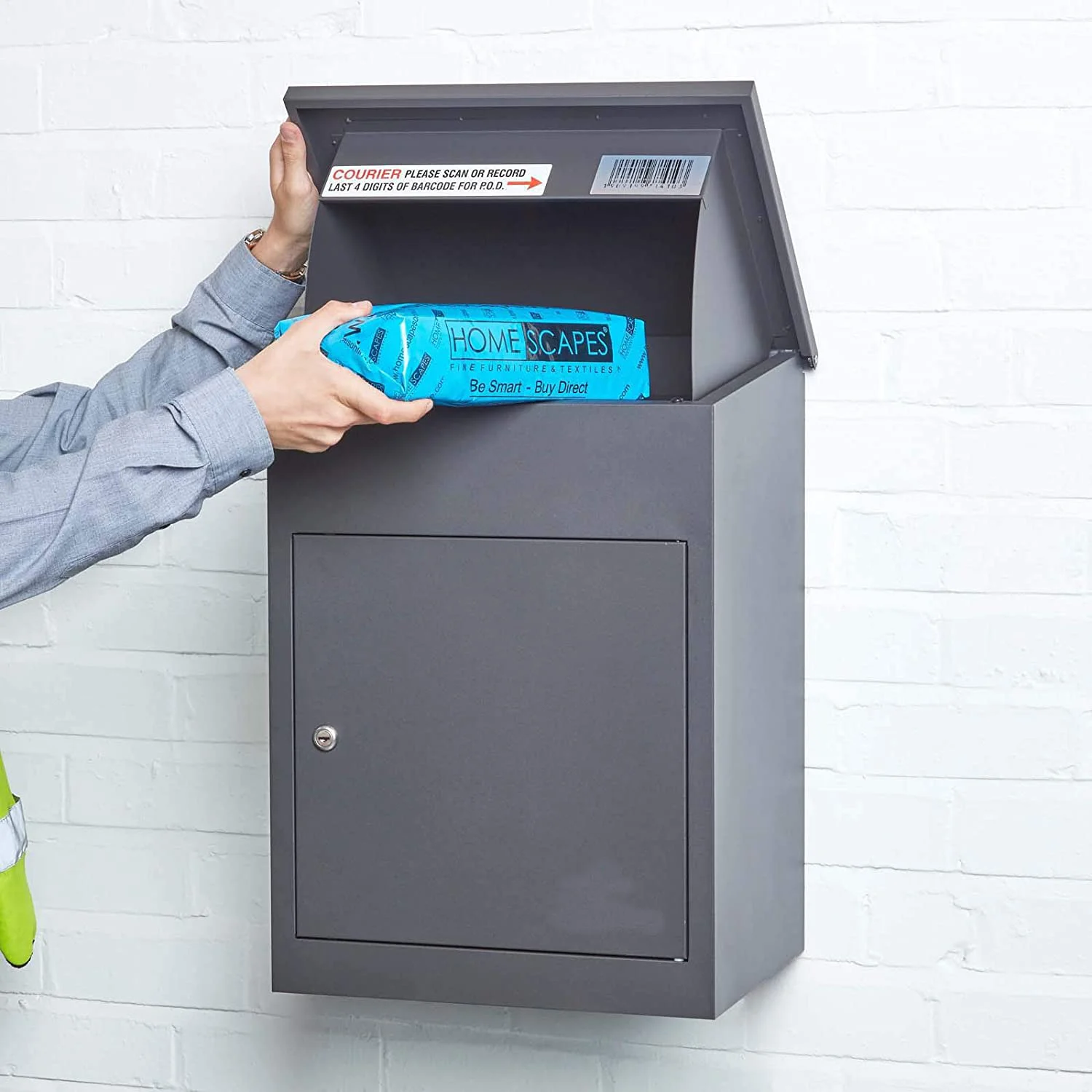 Custom Metal Outdoor Wall Mounted Free Standing Parcel Drop Delivery Box