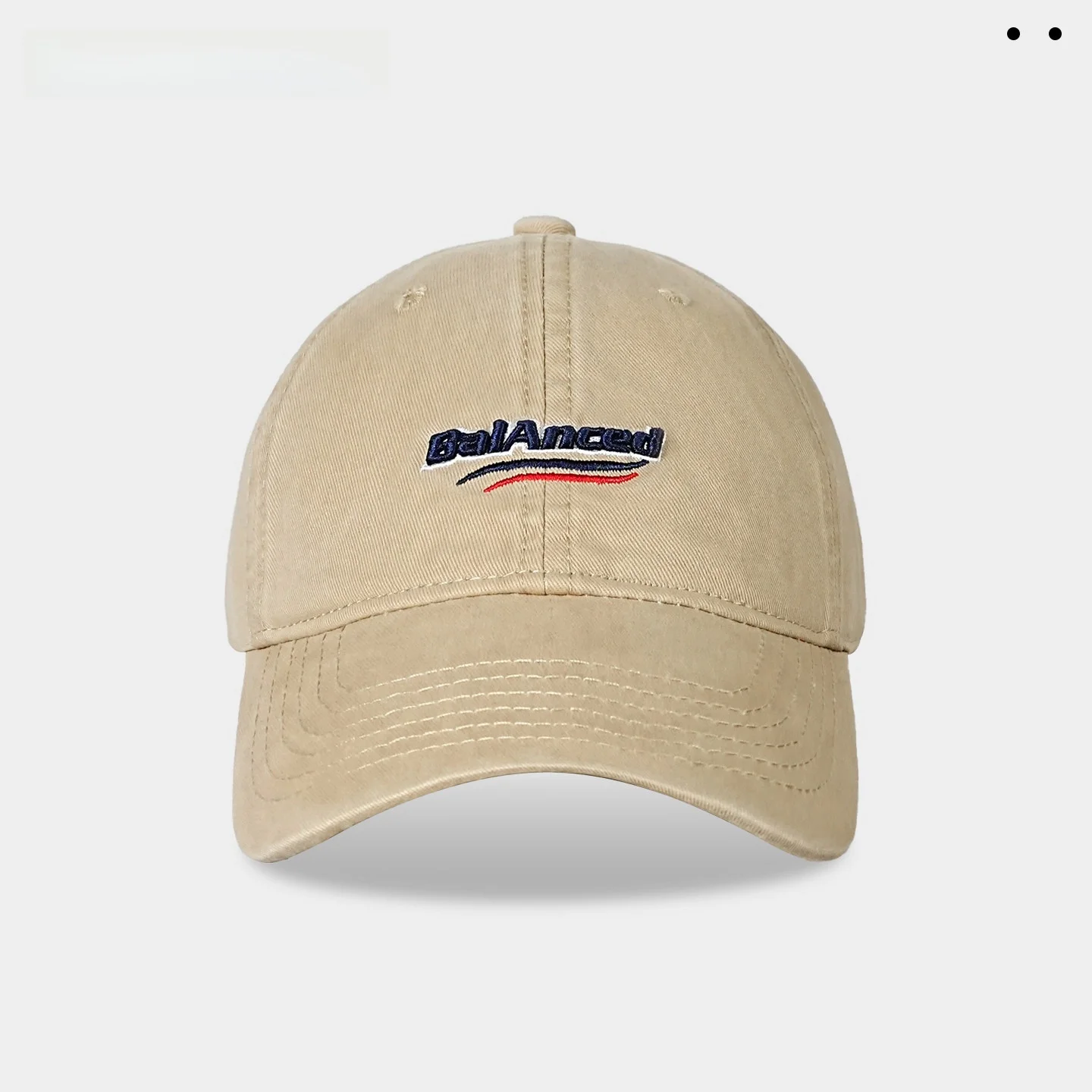 2026-new-korean-style-color-block-letter-embroidery-baseball-cap-women's-wide-brim-deepened-sunshade-duckbill-cap-cotton-mate