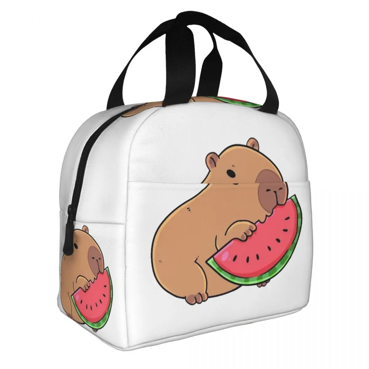 Custom Capybara Insulated Lunch Bag for Women Leakproof Thermal Cooler Lunch Tote Beach Camping Travel