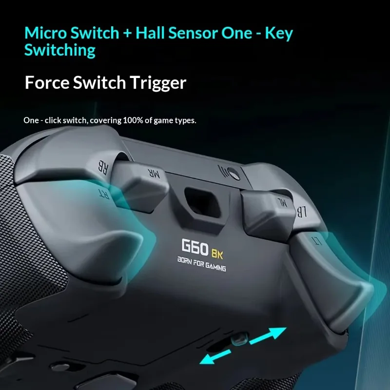 Thunderobot  for Hunter Blade 60 Wireless Game Controller 8KHz 3 Mode TMR Joystick Dual Triggers for Switch PC Steam Gaming