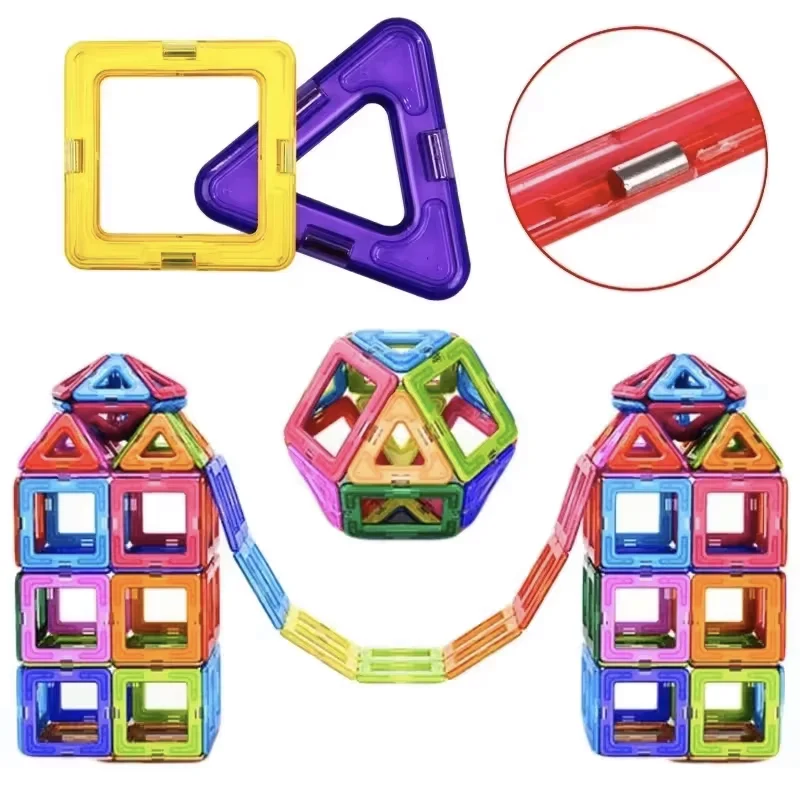 Jouets magnétiques de grande taille, blocs de Construction magnétiques, jouets de Construction pour enfants, jouets STEM, jouet éducatif d'apprentissage