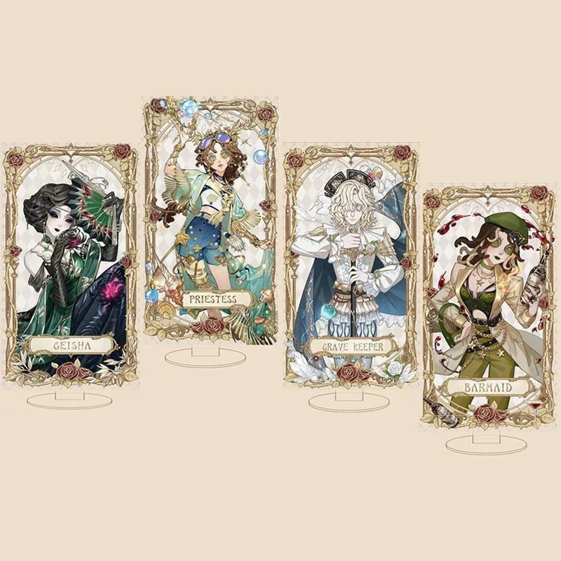 Game Identity V Creative Personality Acrylic Stand Grave Keeper Red Butterfly Priestess Barmaid Model Desktop Ornament Keychain