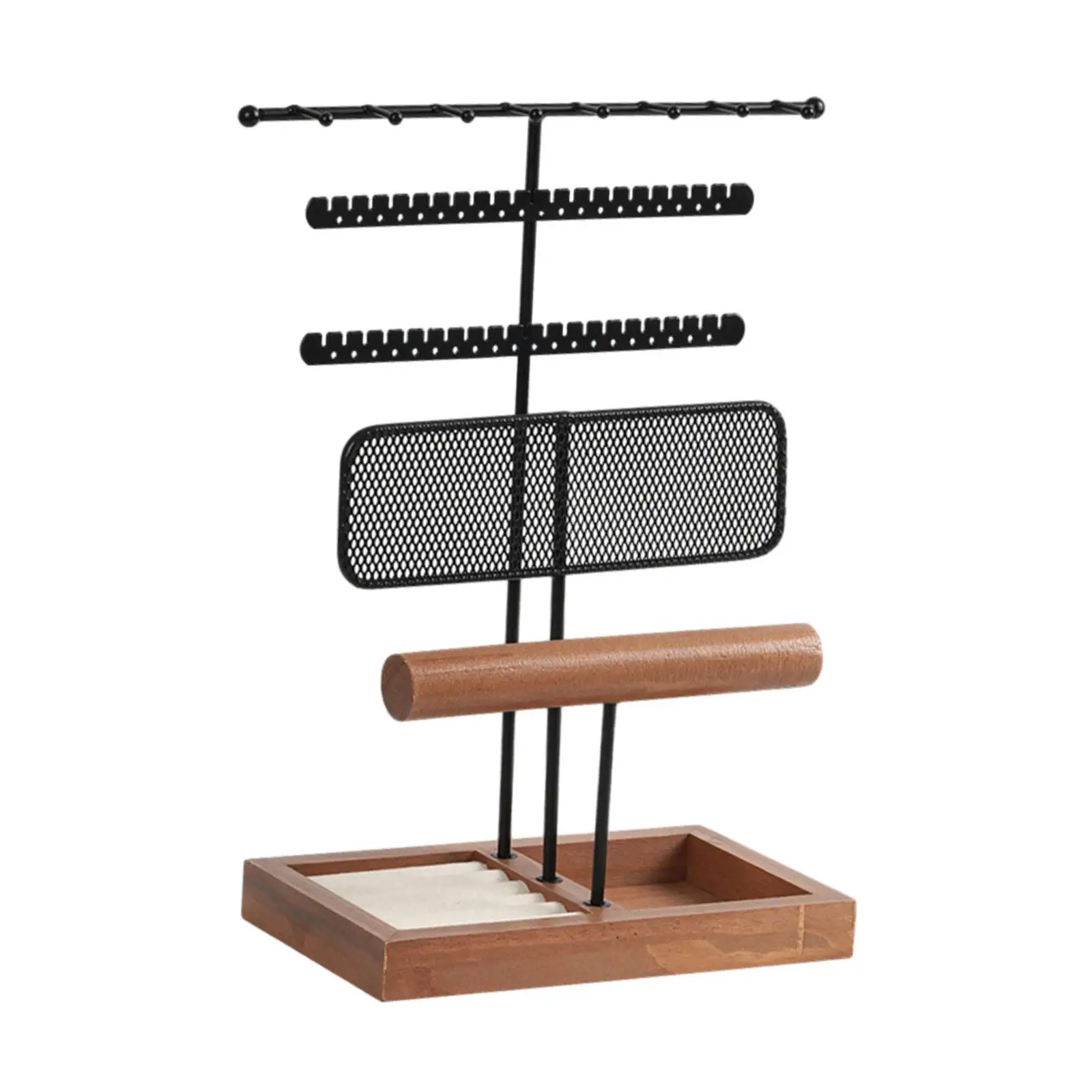 Jewelry Display Rack Multi Tiers Earring Holder Organizer Necklace Holder for Home Office Bedroom Living Shop