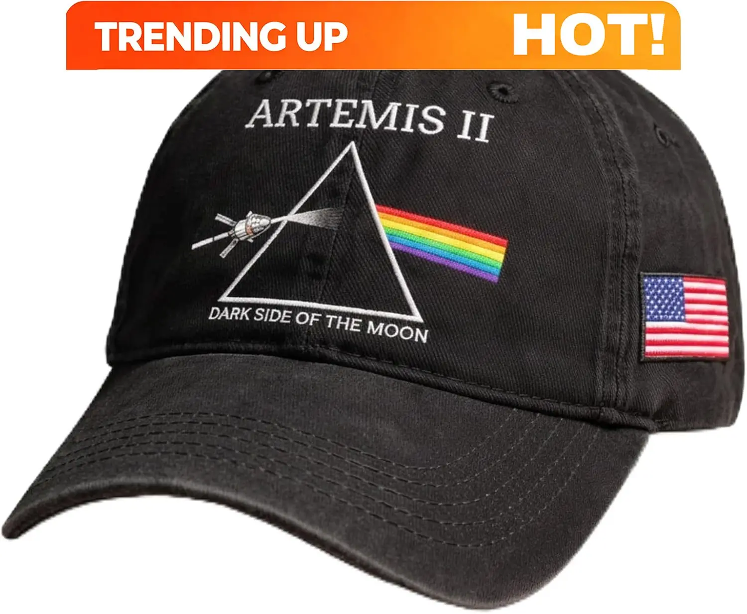 Artemis II Dark Side of The Moon Commemorative Cap, 2026 Artemis II Lunar Mission Hat for Men, Back to the Moon Space Hats