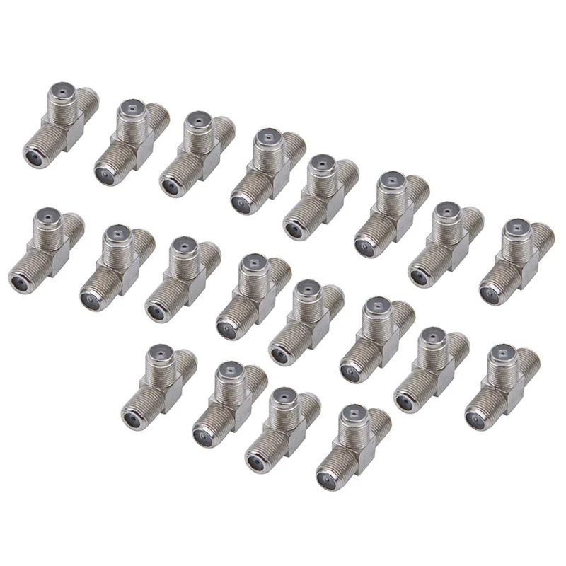 

BAAJ-20 PCS 2-Way F-Type Combiner TV Coaxial Connectors RF Adapters Joiners
