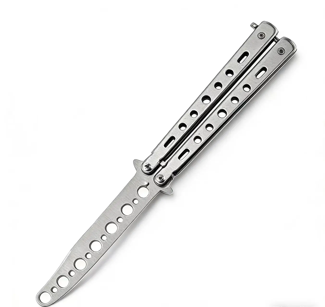 Portable Steel Metal Folding Butterfly Martial Arts Practice Tool for Flipping Tricks image 2